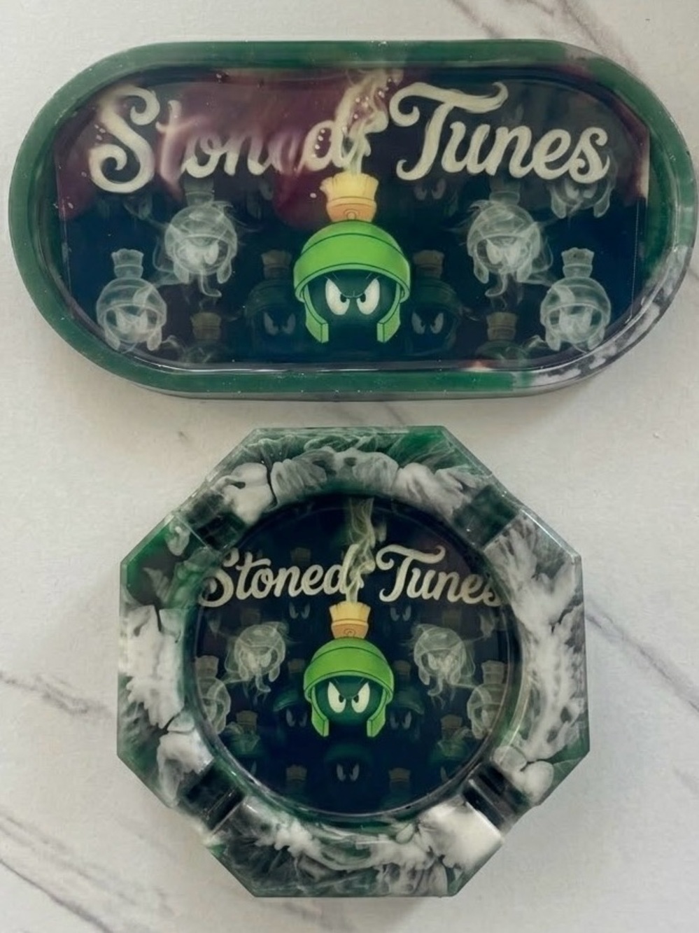 Marvin the Martian Ashtray and Tray Set | Looney Tunes Gift Collectible